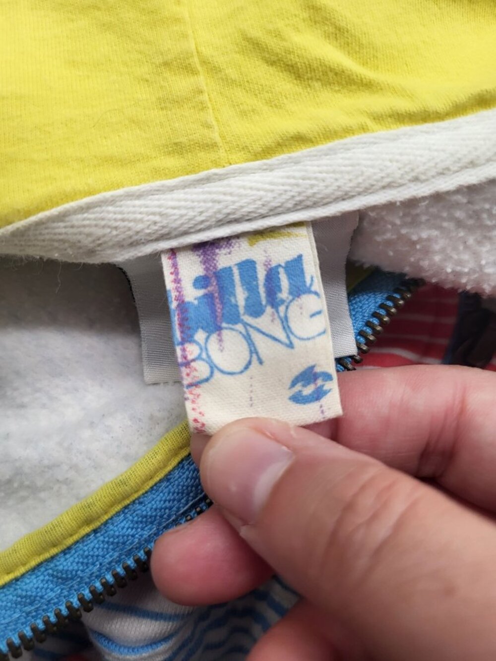 Y2k Vintage Billabong Striped Zip Hoodie Beach Surf Grunge Summer SZ M - Picture 8 of 8